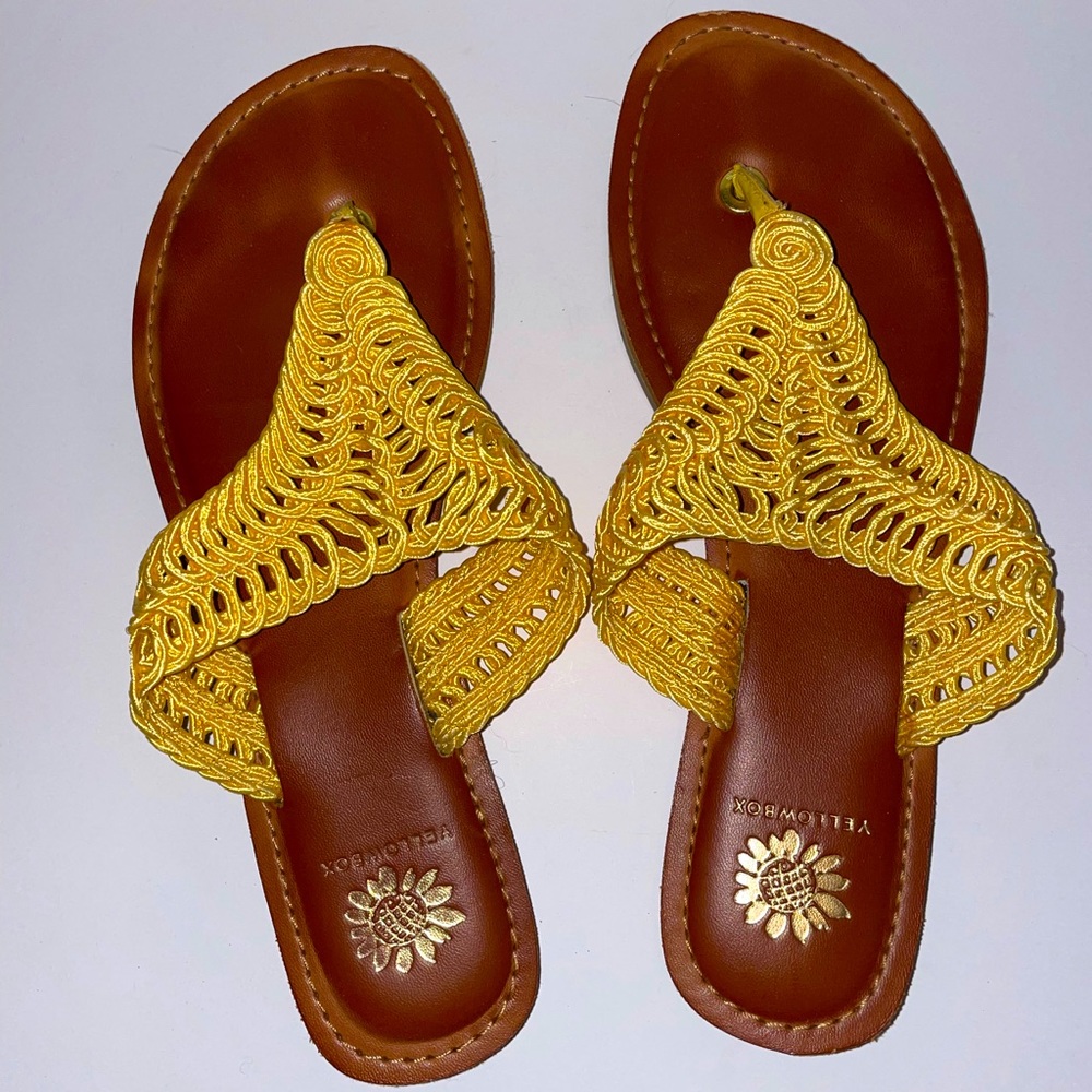 Yellow box sandals